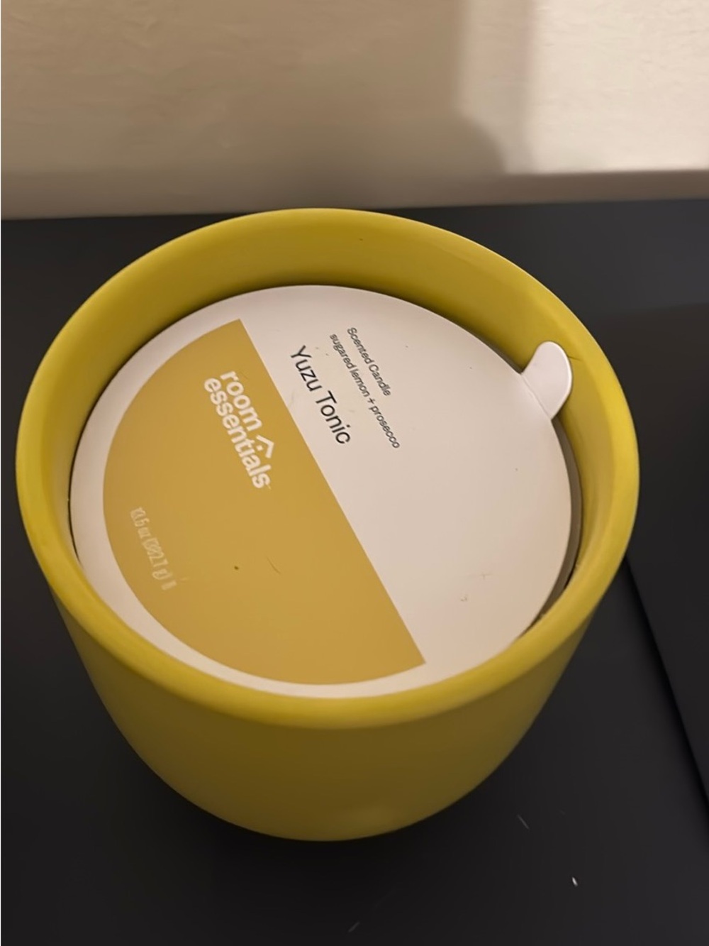 Room Essentials Yellow Scented Candle - Yuzu Tonic